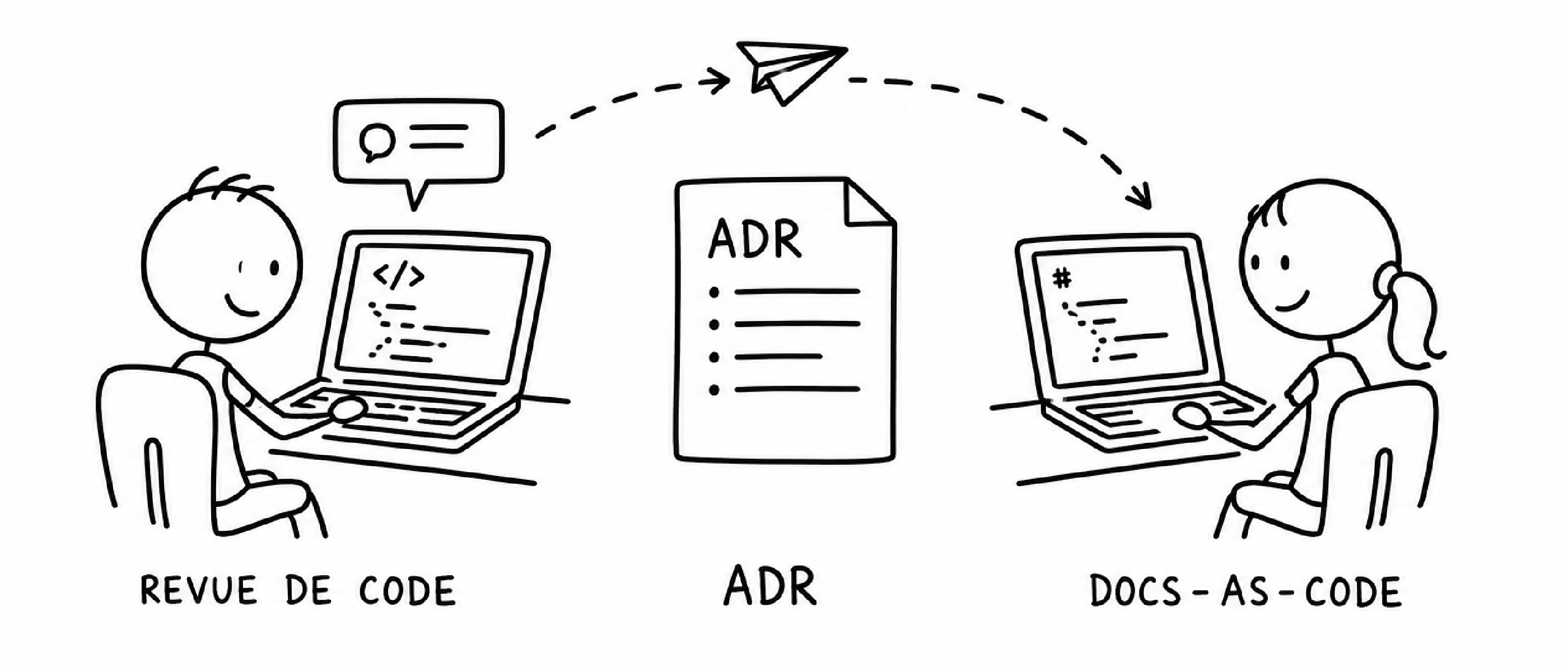 Transmettre en asynchrone : revue de code, ADR et docs-as-code