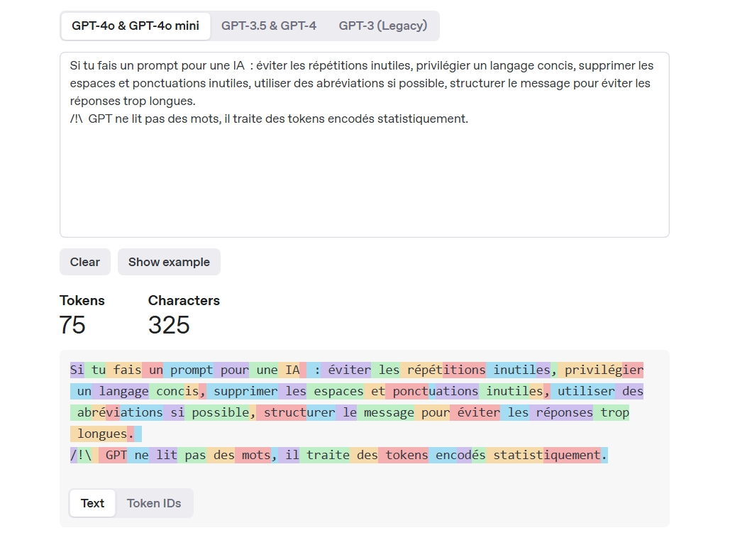 Exemple d&rsquo;utilisation de openAI, tokenizer